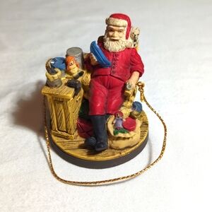 Rockwell's Celebration of Santa "Santa Relaxing" Ornament, 1994 Vintage